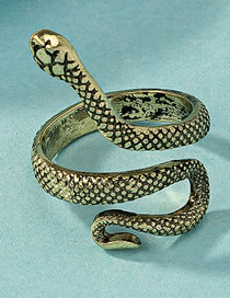 Fashion Serpentine Alloy Geometric Snake Open Ring
