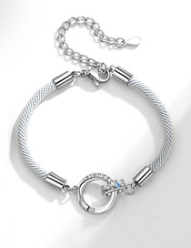 Fashion Platinum (women's Models) Pure Copper Double Ring Braided Bracelet