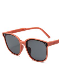 Fashion Orange Frame Gray Slice Pc Large Frame Sunglasses