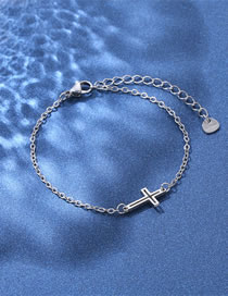Fashion 7# Stainless Steel Cross Bracelet