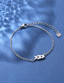 Fashion 5# Stainless Steel Butterfly Bracelet