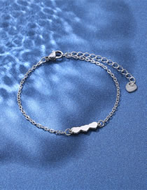 Fashion 6# Stainless Steel Heart Bracelet