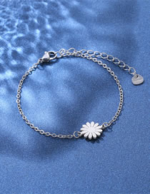 Fashion Twenty Four# Stainless Steel Flower Bracelet