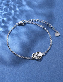 Fashion 26# Stainless Steel Heart Bracelet