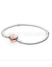 Fashion 5# Pure Copper Heart Bracelet