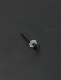 Fashion Black Straight Rod-1*10*2.2mm Geometric Curved Rod Invisible Piercing Nose Ring