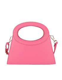 Fashion Rose Red Pu Large Capacity Messenger Bag