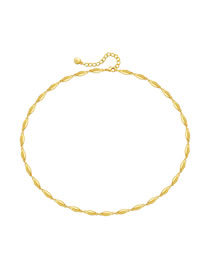 Fashion Gold Gold Plated Copper Irregular Oval Necklace