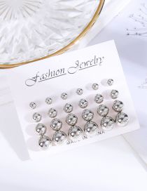 Fashion 1# Geometric Sphere Stud Earrings Set