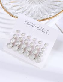 Fashion 2# Geometric Sphere Stud Earrings Set