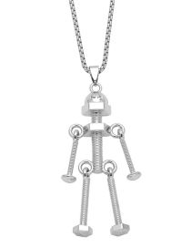 Fashion Silver Stainless Steel Screw Robot Necklace