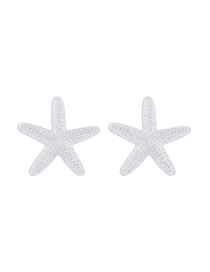 Fashion White K Alloy Starfish Earrings