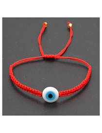Fashion Red Red String Woven Eye Bracelet