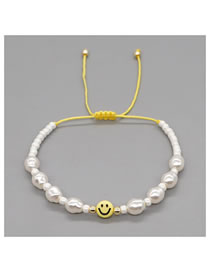 Fashion 6# Colorful Rice Bead Irregular Pearl Beaded Smiley Bracelet