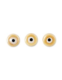 Fashion Yellow Ceramic Colored Eye Beads