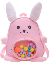 Fashion Pink Nylon Cartoon Rabbit Large Capacity Children's Backpack