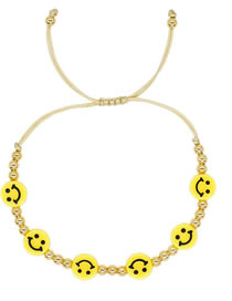 Fashion 3# Gold Bead Smile Bracelet