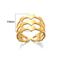 Fashion 7# Titanium Steel Hollow Heart Ring