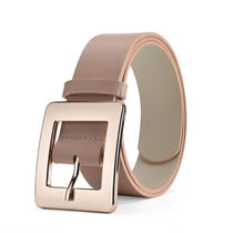 Fashion Pink Alloy Square Buckle Wide Belt