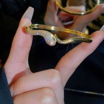 Fashion 16#bracelet-gold Alloy Diamond Snake Bracelet