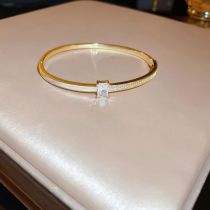 Fashion 31#bracelet-gold Real Gold Plating Alloy Diamond Geometric Cuff Bracelet