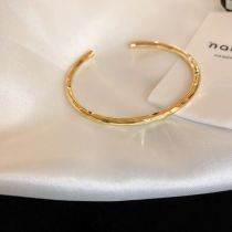 Fashion 36#open Bracelet-gold Real Gold Plating Alloy Diamond Geometric Cuff Bracelet