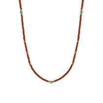 Fashion Warm Brown Beaded Necklace