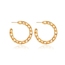 Fashion Gold Alloy Chain C Earrings