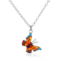 Fashion Orange Necklace Alloy Butterfly Necklace