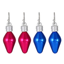 Fashion 6# Alloy Geometric Color Light Bulb Earrings Set