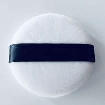 Fashion White Black Ribbon Naked Goods 60*12 Crystal Velvet Round Sponge Air Cushion