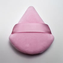 Fashion Pink Nude Crystal Velvet Triangle Sponge Air Cushion