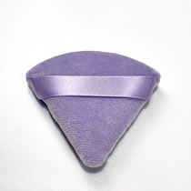 Fashion Purple Crystal Velvet Triangle Sponge Air Cushion