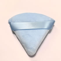 Fashion Light Blue Crystal Velvet Triangle Sponge Air Cushion