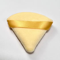 Fashion Yellow Crystal Velvet Triangle Sponge Air Cushion