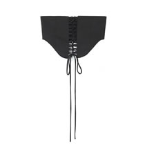 Fashion Black Polyester Tie Keel Girdle