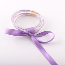 Fashion Purple Silicone Sequin Bow Bracelet