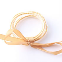 Fashion Rose Gold Silicone Sequin Bow Bracelet