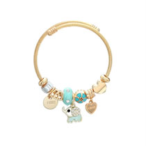 Fashion Blue Alloy Diamond Elephant Heart Multi-element Bracelet