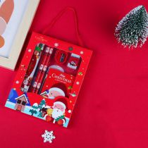 Fashion Red Plastic Christmas Stationery Gift Box Set
