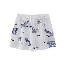 Fashion Color Woven Embroidered Shorts