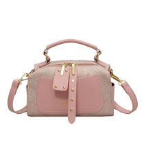 Fashion Pink Pu Large Capacity Messenger Bag