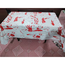 Fashion Blood Handprint Large Halloween Bloody Handprint Tablecloth