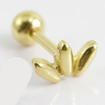 Fashion Golden Single Metal Leaf Stud Earrings (single)