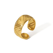 Fashion 6# Titanium Geometric Split Ring