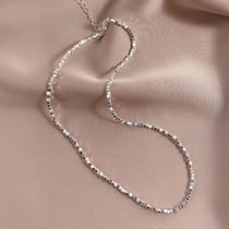 Fashion 1# Geometric Sliver Beaded Necklace