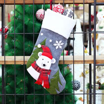 Fashion 3# Polyester Christmas Stocking Pendant