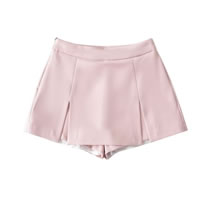 Fashion Pink Polyester Slit Skirts