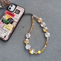 Fashion 4# Geometric Irregular Crystal Beaded Phone Chain
