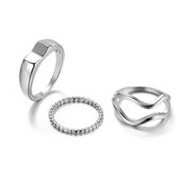 Fashion 15# Alloy Geometric Ring Set